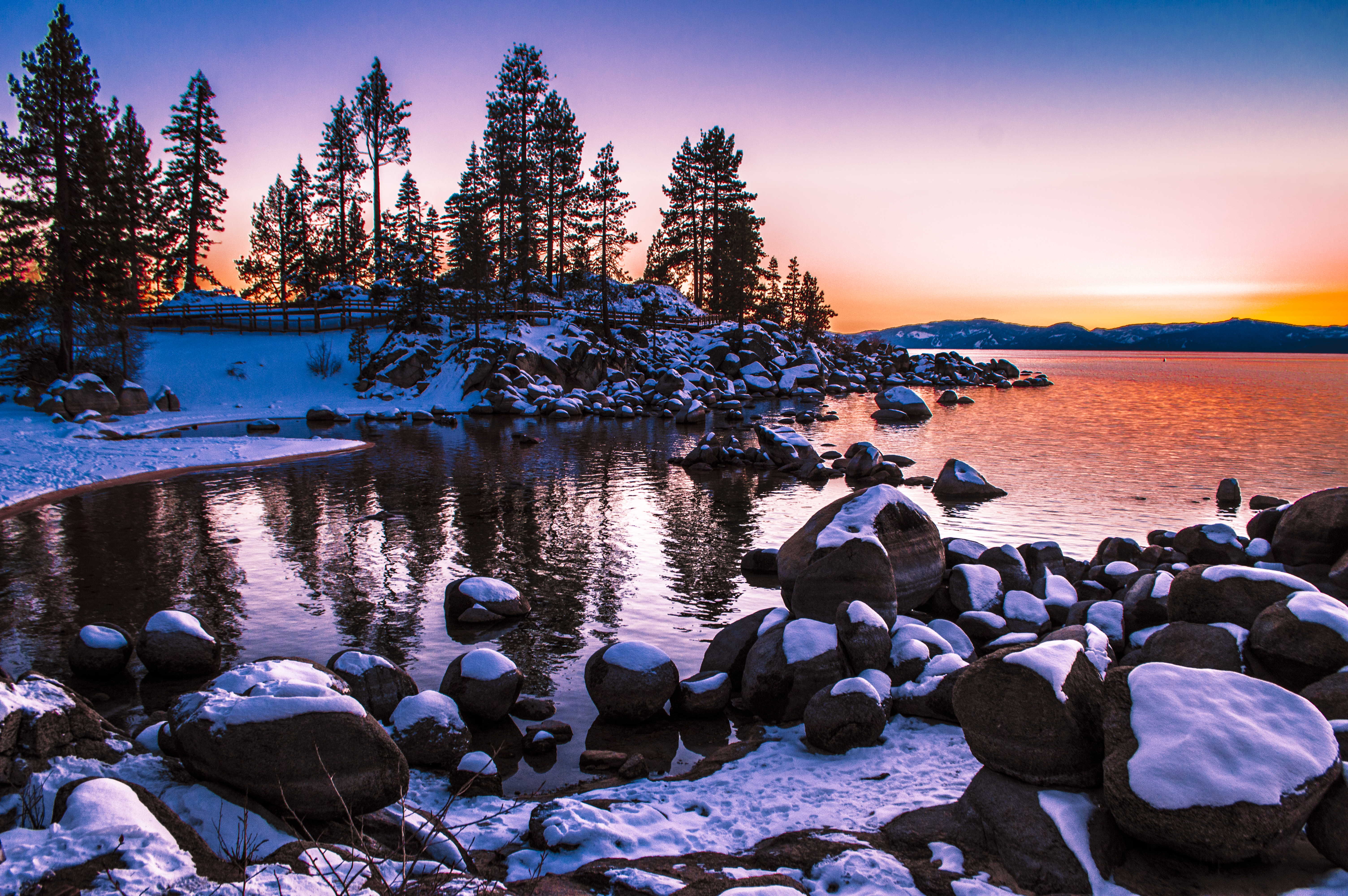 Lake Tahoe Winter Sunset